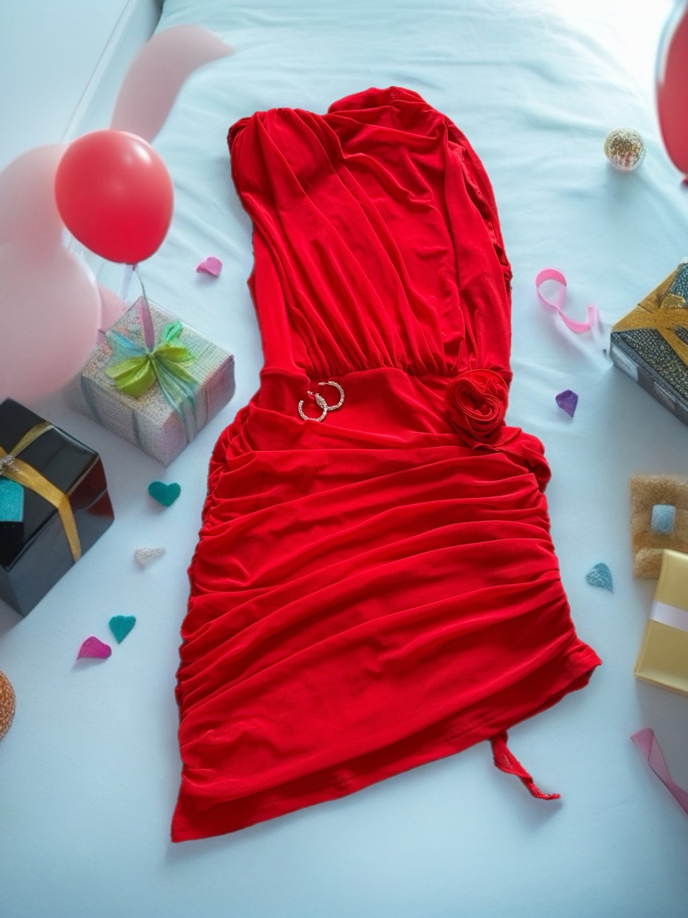 Elegant Red short Dress – Perfect for Parties & Events